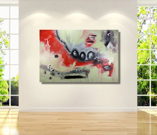 large paintings for living room/extra large painting/abstract Wall Art/original painting/painting on canvas 120x80-title-c781 by Sauro Bos