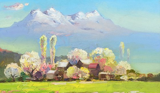 Armenian mountain - Aragats  (50x70cm oil painting, ready to hang)