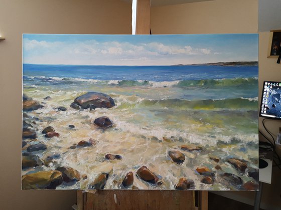 Returning to the summer beach #3 (24x36×1.5")