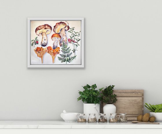 Forest collection - original watercolor mushrooms