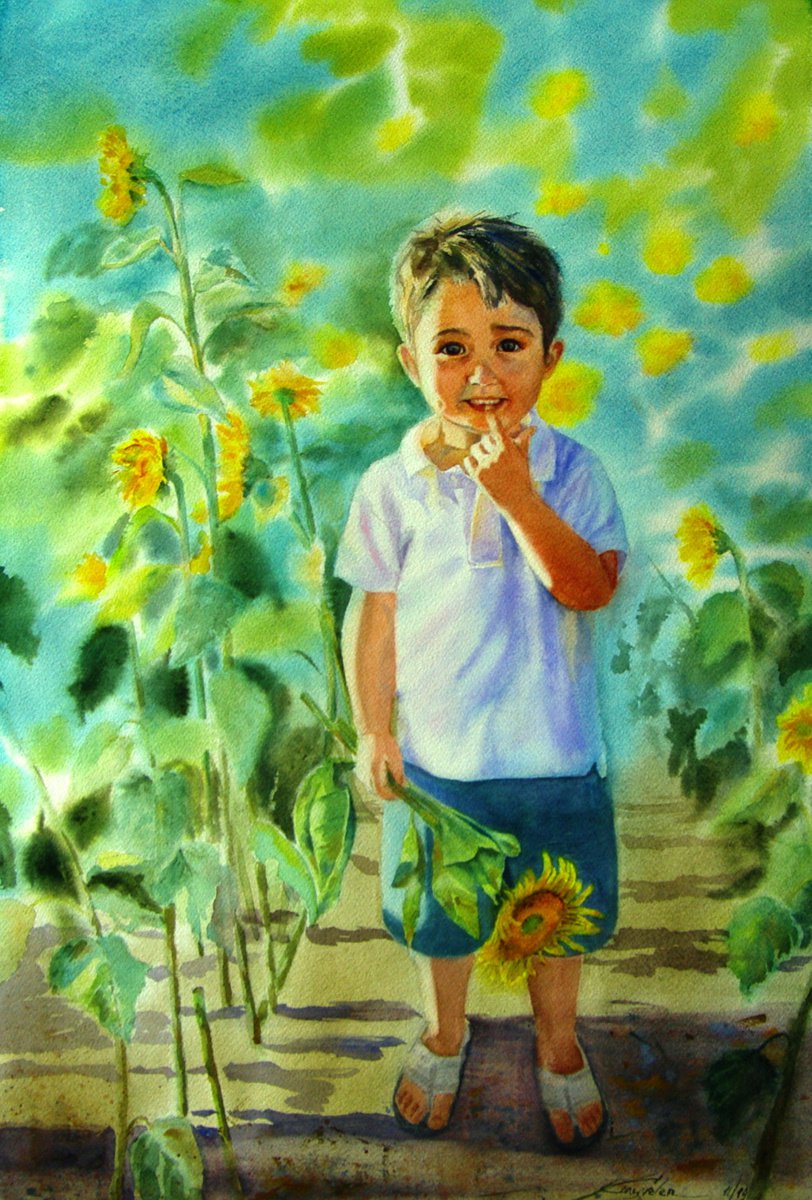 A shy boy by Elena Gaivoronskaia
