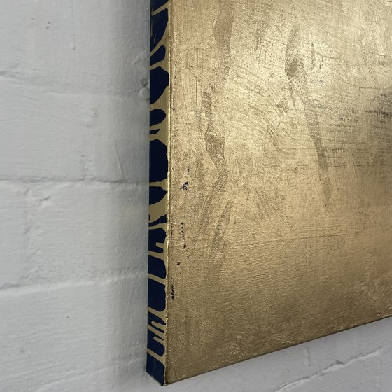 Wise Lands - 101 x 122 cm - metallic gold paint and acrylic on canvas