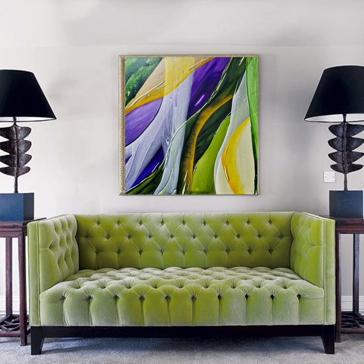 Impressionistic Abstract Acrylic Painting By Danijela Dan, 31 X 31, Transcended Boundaries Ii, Original Artwork