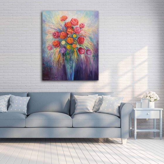 Vase of Roses