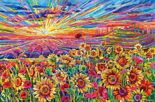 When the Sunflowers meet the light by Vanya Georgieva