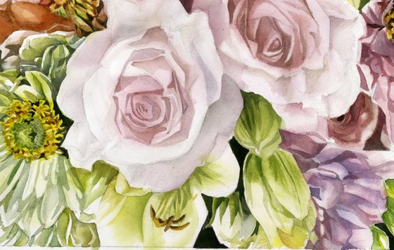 spring bouquet watercolor