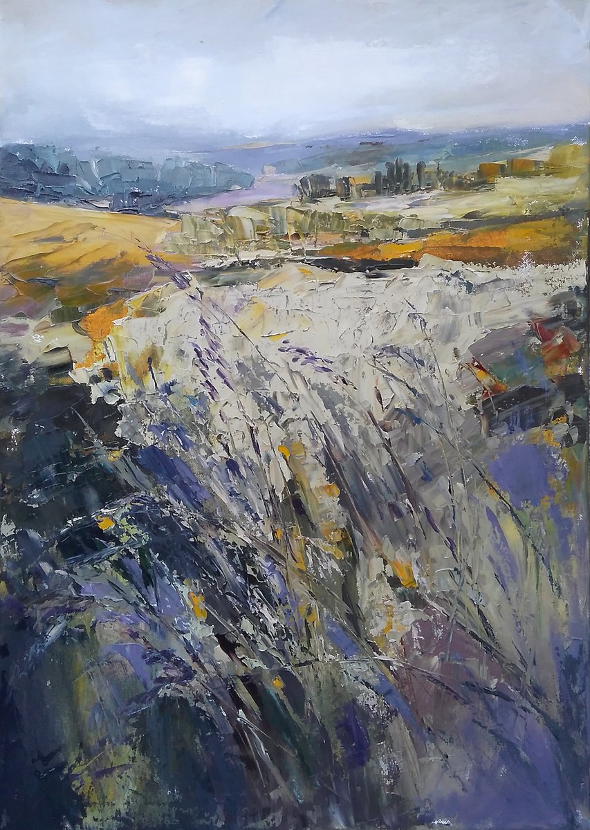 WILD, 50x70cm, summer field landscape by Emilia Milcheva