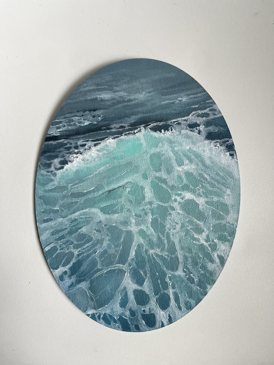 Photorealistic Oil Painting , Ocean Vibes By Myroslava Denysyuk, 7 X 9, Artwork For Sale On Artfinder