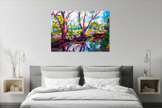 River - 100x70cm canvas  - acrylic