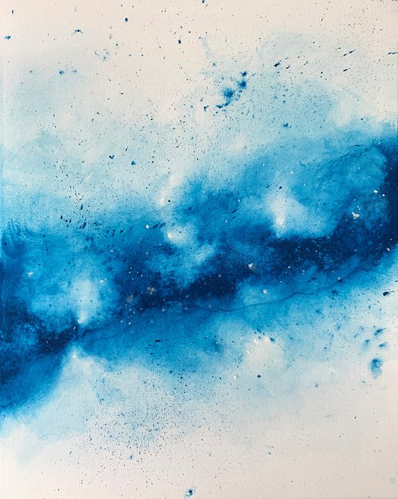 Teal Blue Nebula Cloud