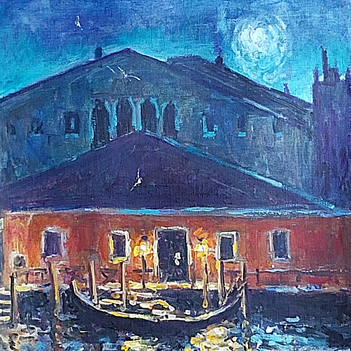 Early gondolier by Dimitris Voyiazoglou