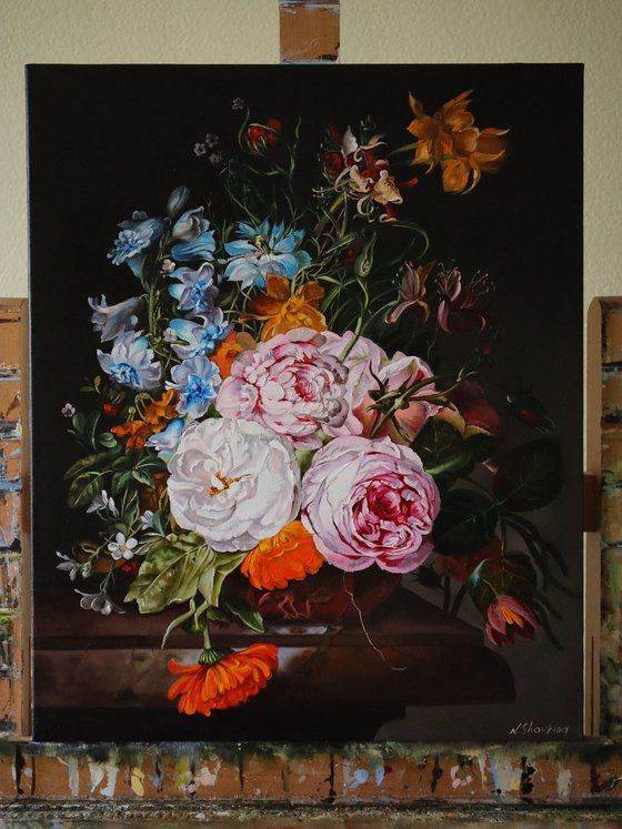 Roses and Garden Bouquet