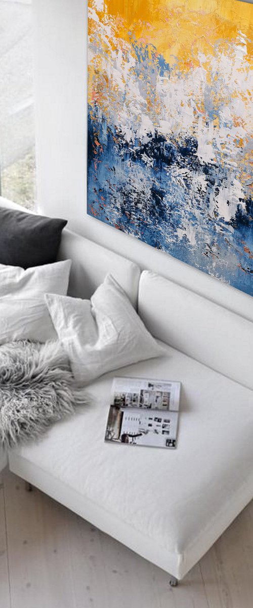 150x100cm. / abstract painting / Abstract 1184 by Alex Senchenko