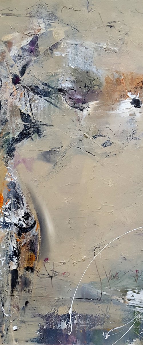 Ghostly Warm Greys Abstract Still Life By O KLOSKA by Kloska Ovidiu
