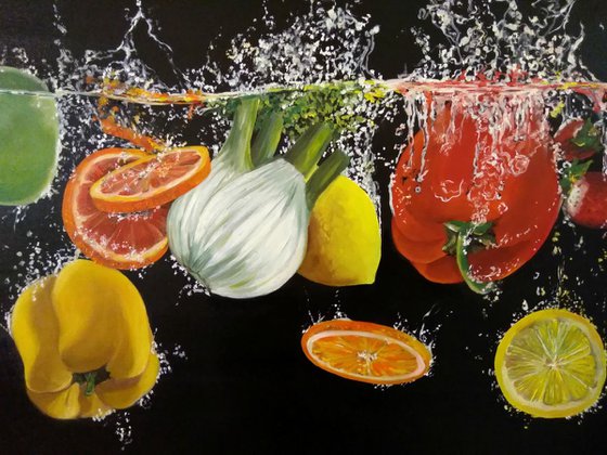 Vitamins - still life - photorealism