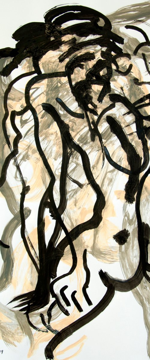 Ink Brush Drawing 1 by Josephine Window