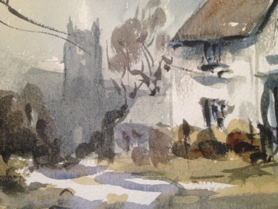 The white thatched cottage