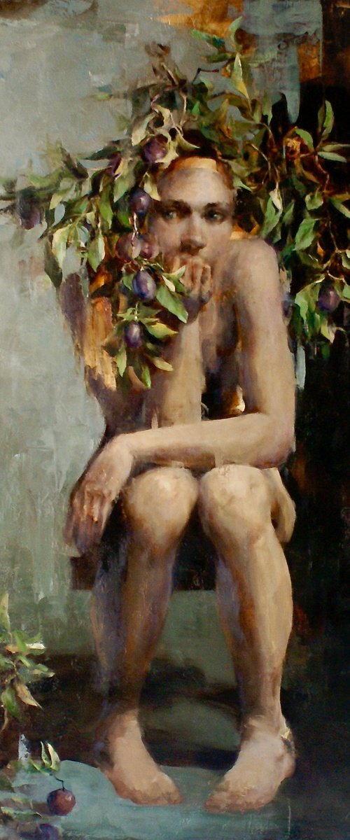 girl and plums by Elena Mashajeva-Agraphiotis