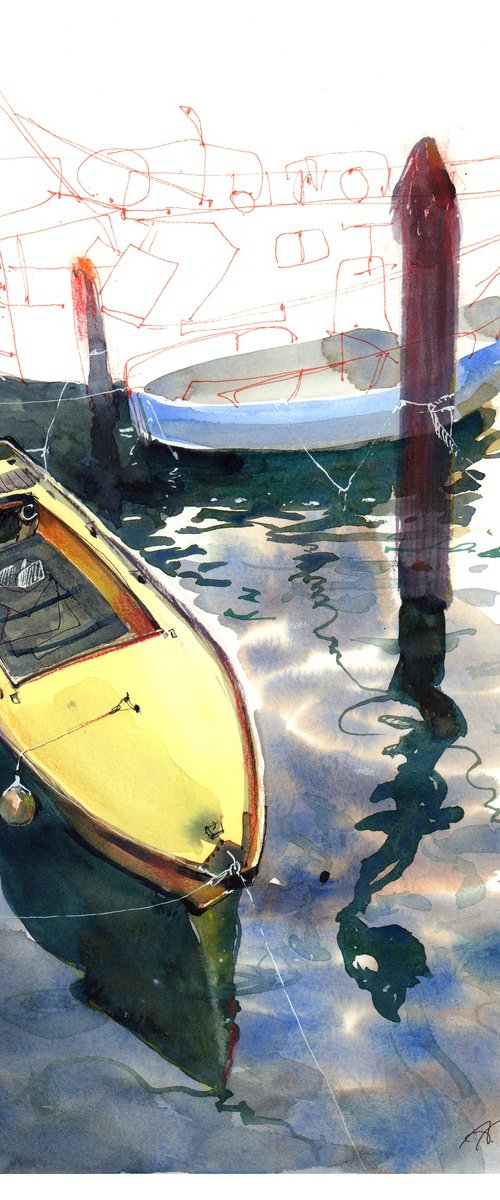 Golden Reflection in Chioggia by Anastasia Mamoshina