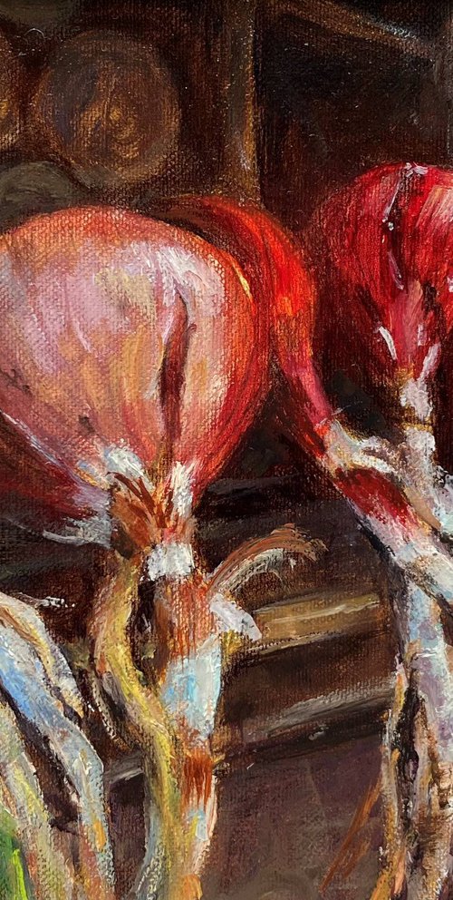 Red Onions by Peter Frost