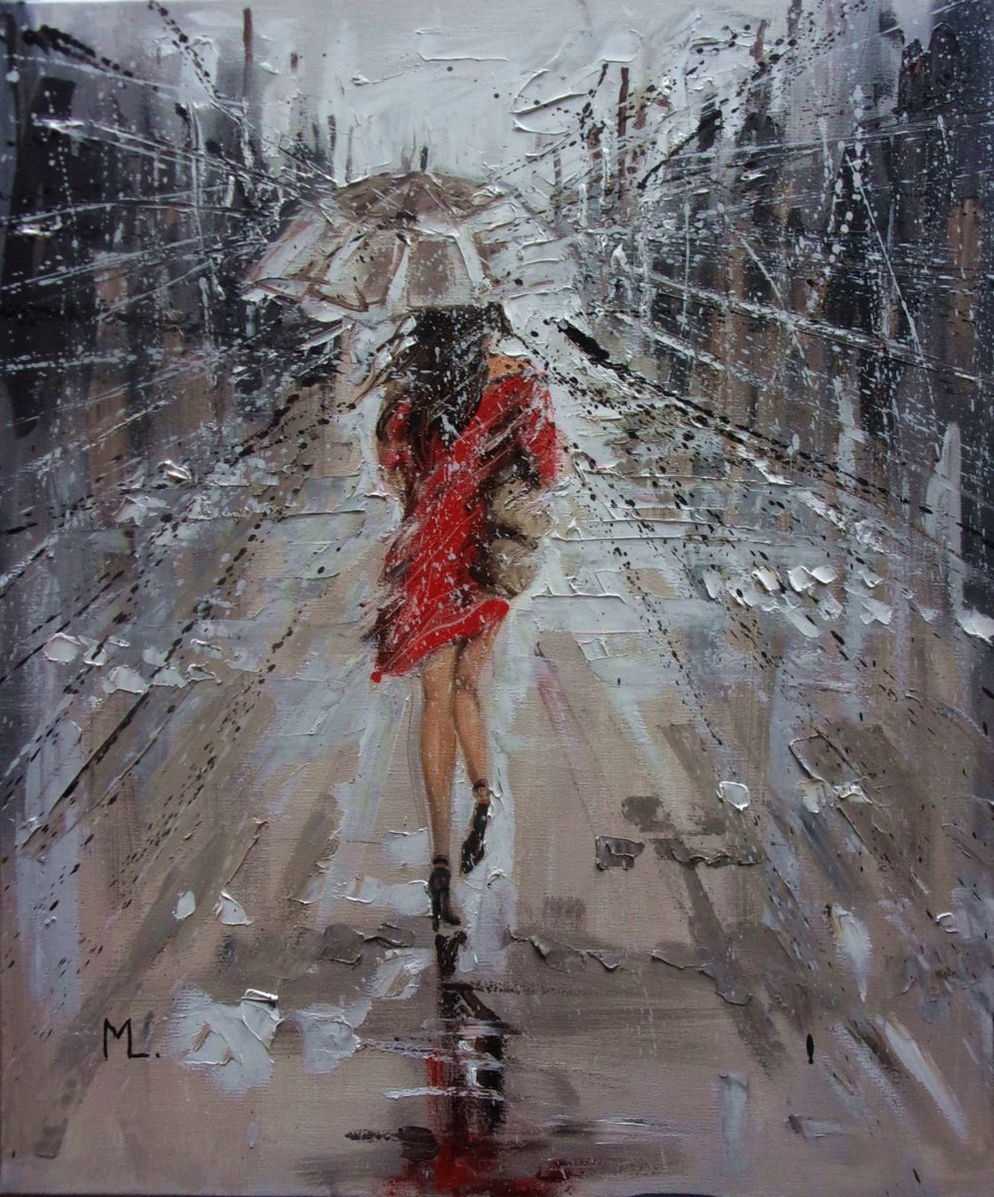 Spring In The City Abstract Original Oil Pa Artfinder