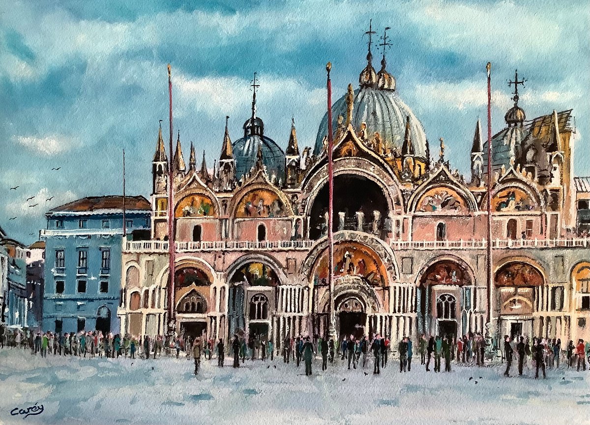 Venice The Basilica on St. Mark’s Square by Darren Carey