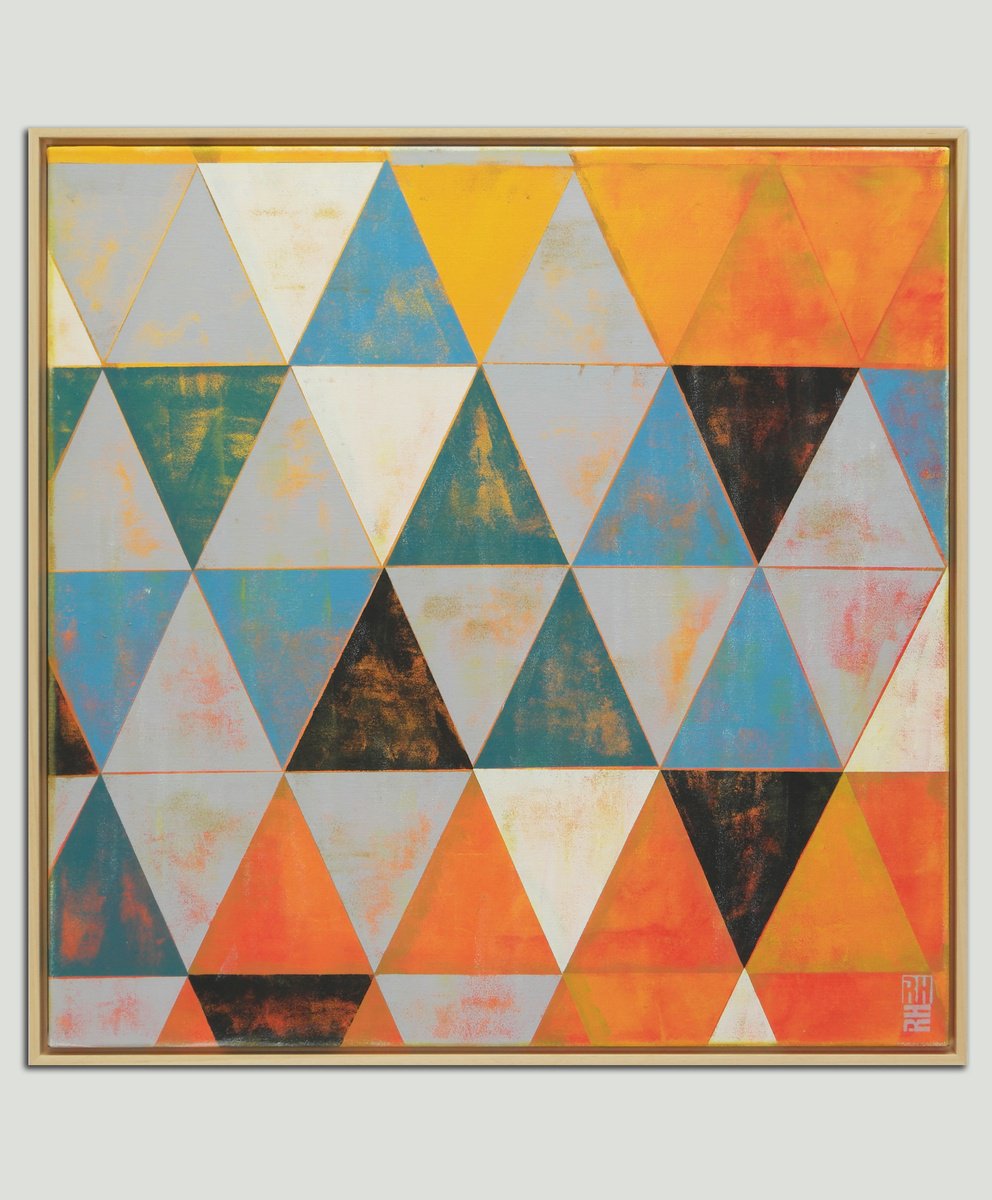Triangle Traffic In Yellow By Ronald Hunter, 33 X 33, Artwork For Sale On Artfinder