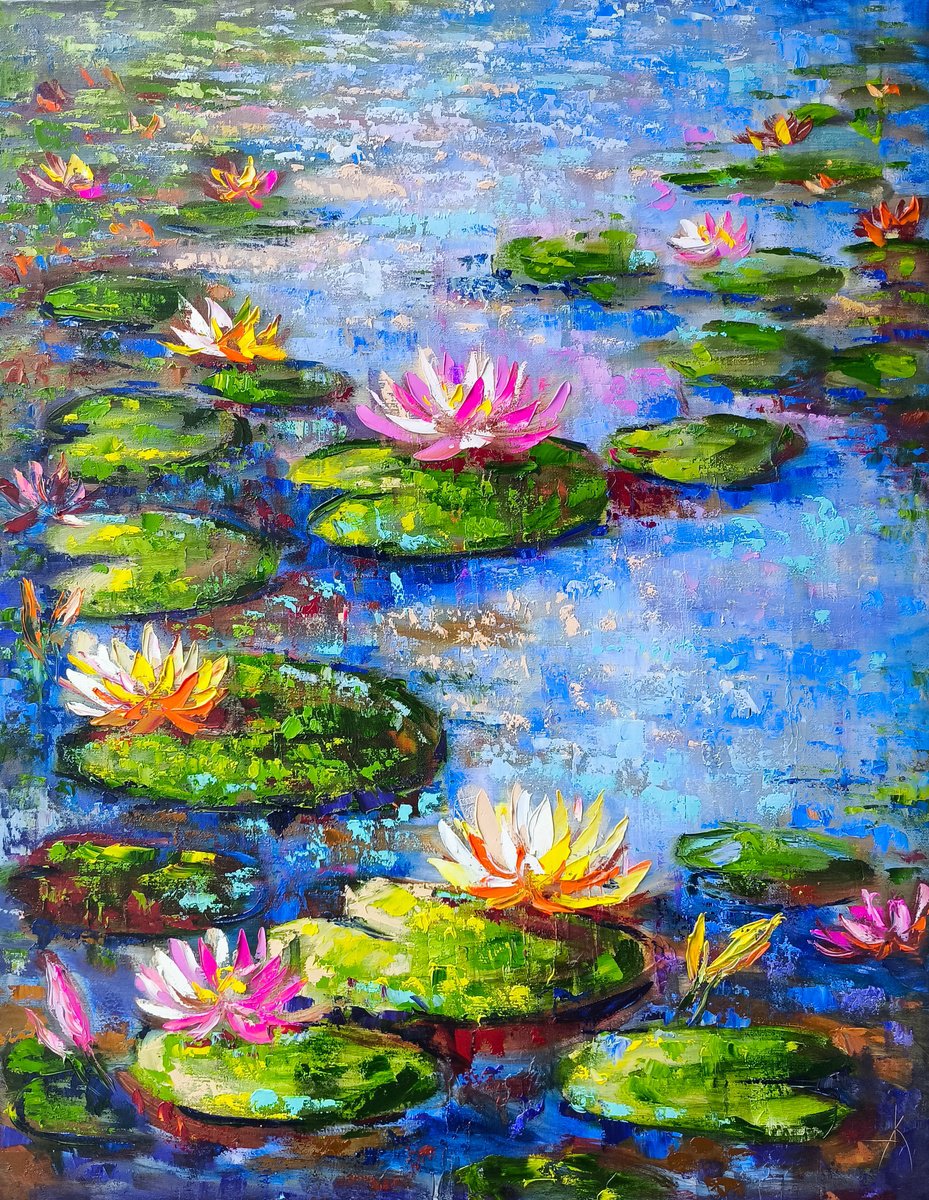 Wispers Of Water Lilies By Anastasia Kozorez, 28 X 35, Artwork For Sale On Artfinder