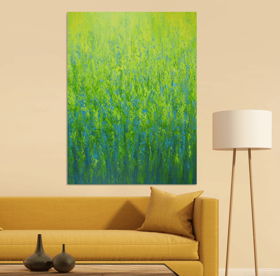 Green Cascade - Color Field