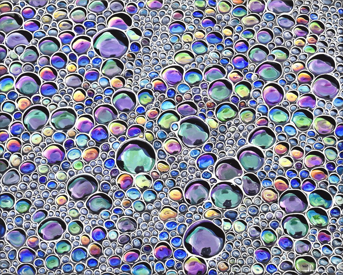 Organic Landscape Acrylic Painting By Alex Nizovsky, 30 X 24, Pacific Foam, Original Artwork