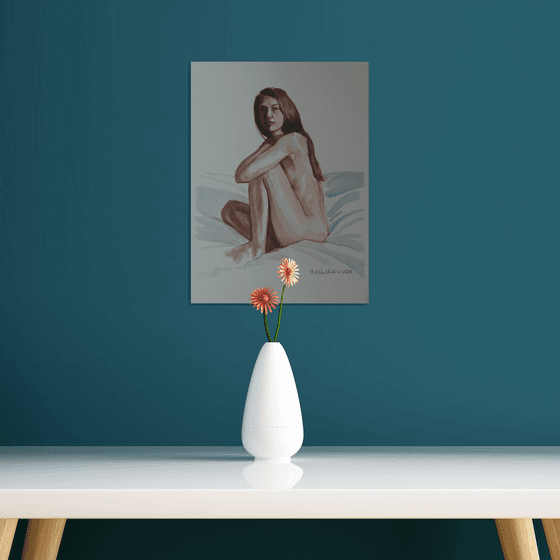 Seated female nude