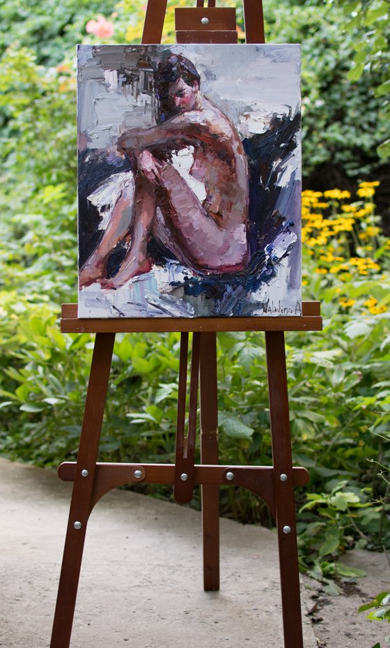 Nude woman  original oil painting