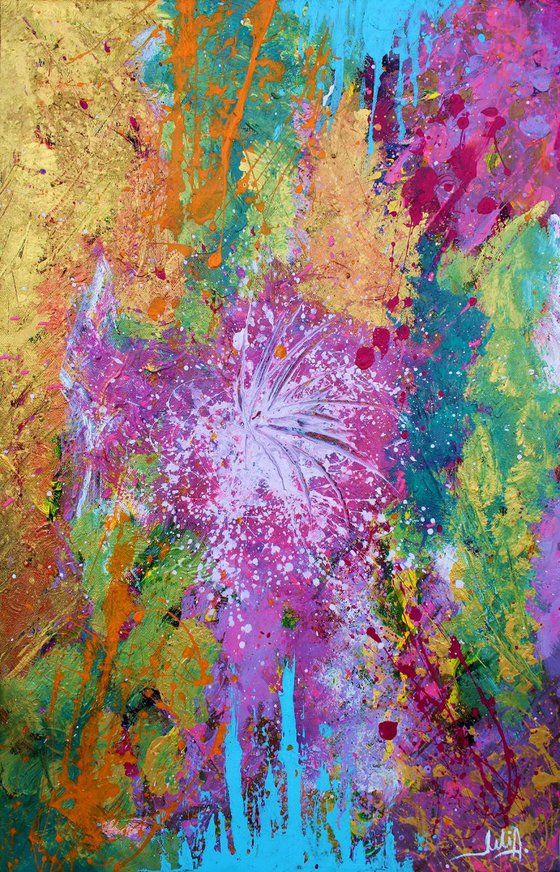Original Hand-painted Ready to Hang Rich Texture Abstract Painting The beginning