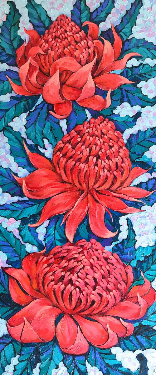 Waratah flowers by Irina Redine