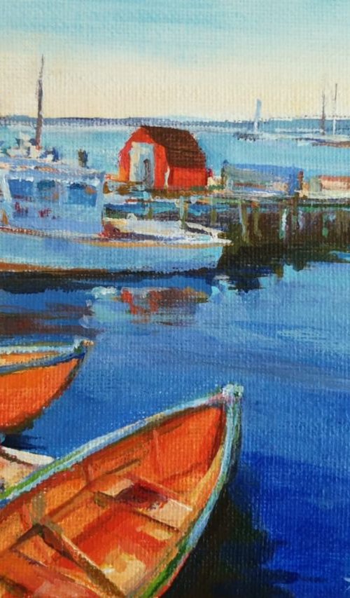 Calm blue  (5x7x0.1'') (framed 6.5x8.5x1") by Alexander Koltakov