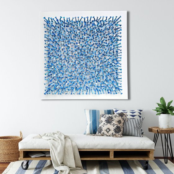 Connection, blue #26 (36"x36")