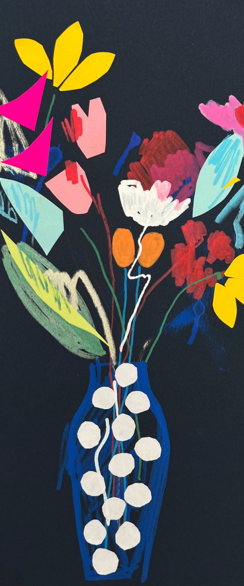 Midnight Colors Flowers by Sasha Robinson