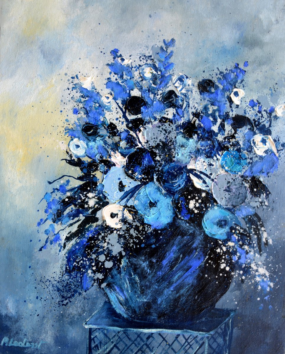 Blue still life -4523 by Pol Henry Ledent