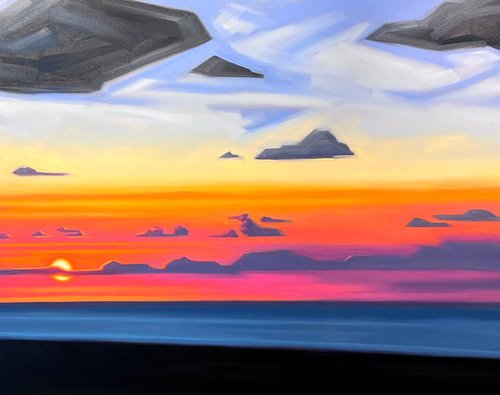 Expansive Sunset Passing Through Time by Grant Pecoff