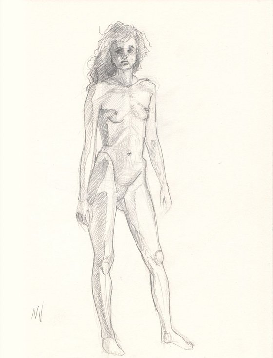 Sketch of Human body. Woman.64