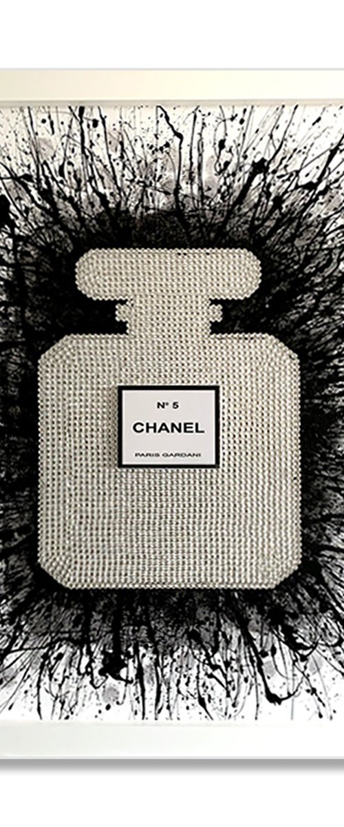 Chanel Wave - Original 3D Swarovski Sculpture by Gardani Art