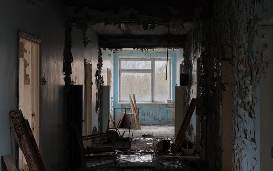 #44. Pripyat Hospital Hall 1 - XL size