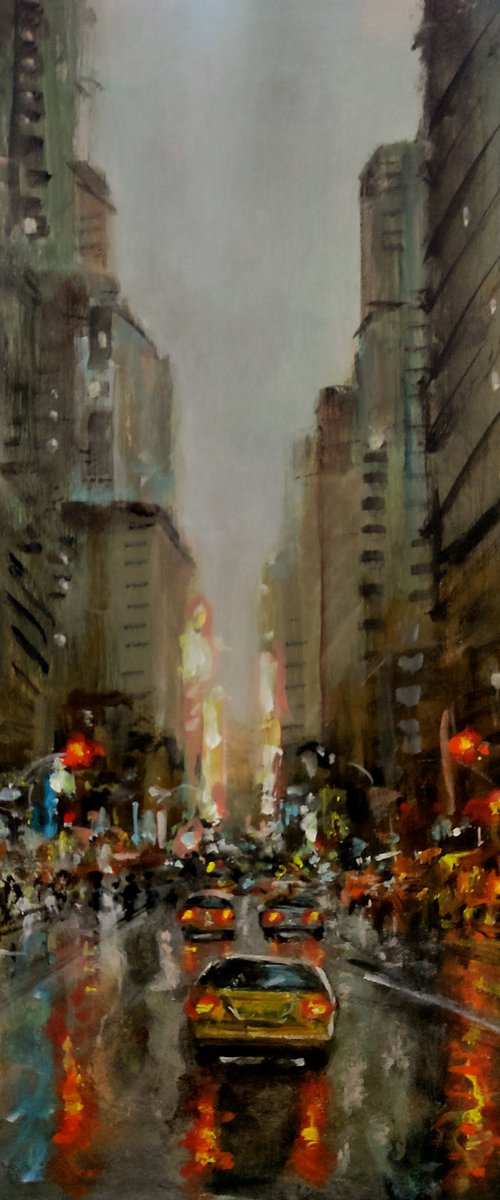 New York City in Rain, 63 by Vishalandra Dakur
