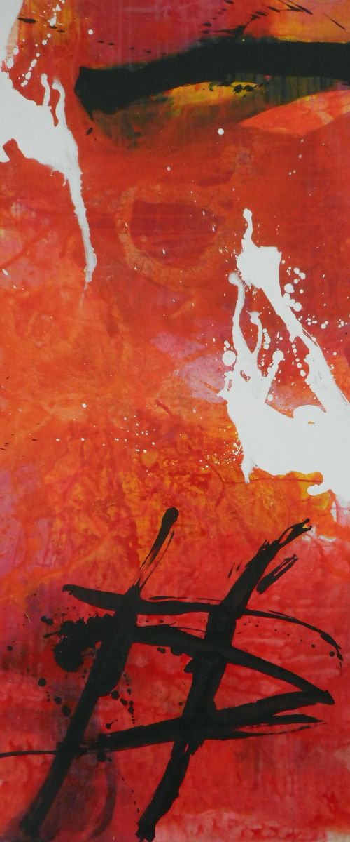Abstract painting - REDHEAD by Richard  Kuhn