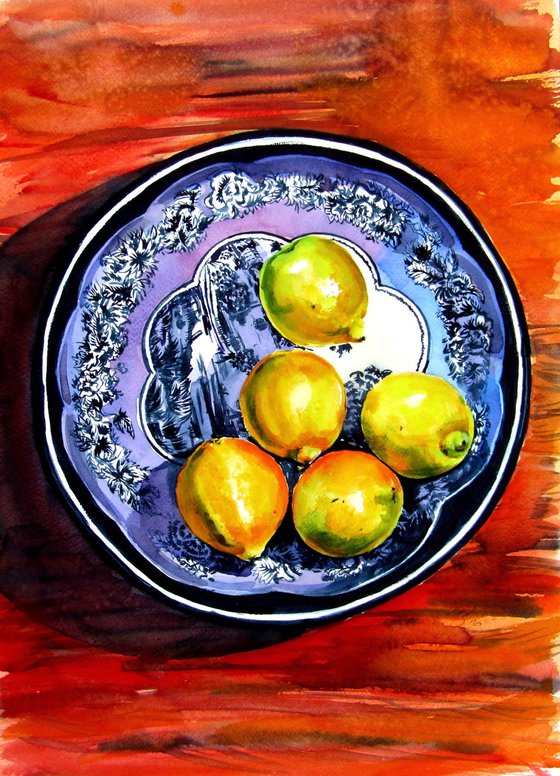 Still life with lemons