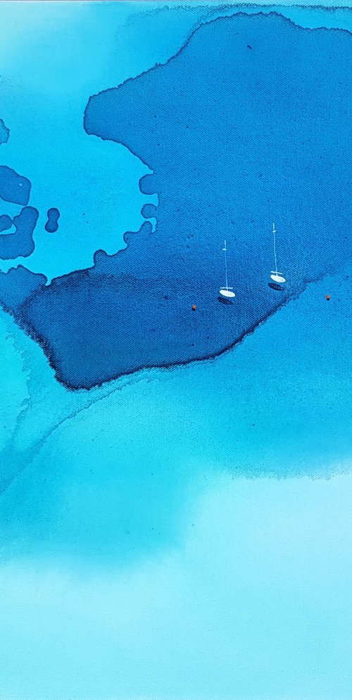Blue Bay | Kanaha 50x60cm by Yuliya  Martynova