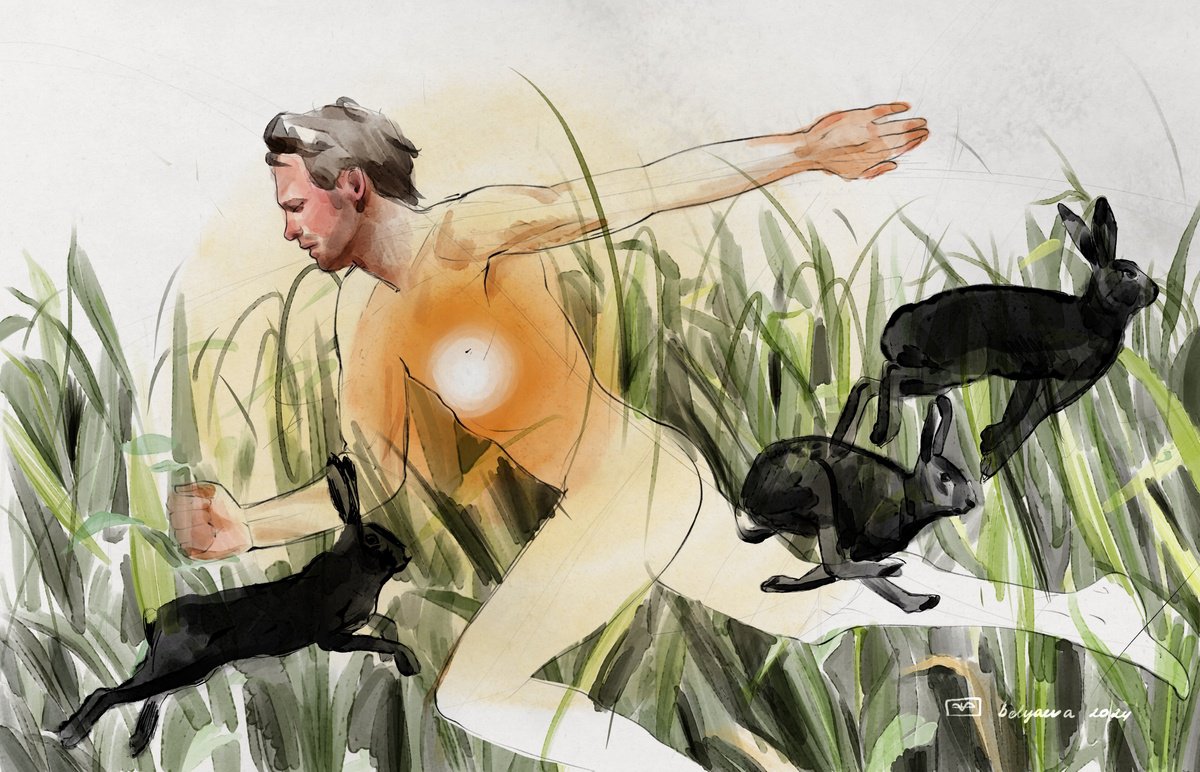 Impressionistic Portrait Limited Edition Print By Belyaeva Oleksandra, 39 X 23, Running, Original Artwork