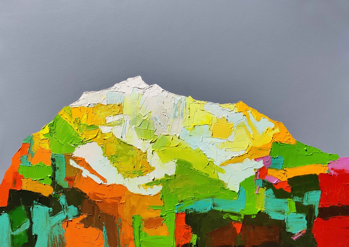 Impressionistic Landscape Acrylic Painting By Abhishek Kumar, 66 X 48, Mystery Of God 11, Original Artwork