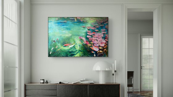 Lake with koi