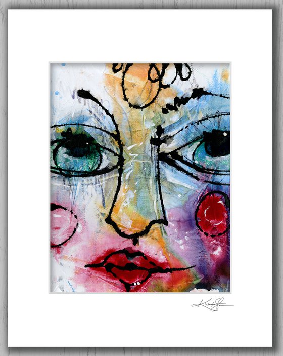 Funky Face Whimsy 17 - Painting by Kathy Morton Stanion